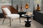 fotel lounge lone ply drewno metal brown beige j-line