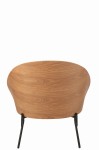 krzesło lounge lone ply metal drewno natural beige j-line