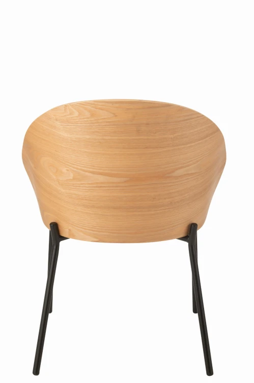 krzesło lone ply drewno metal natural beige j-line