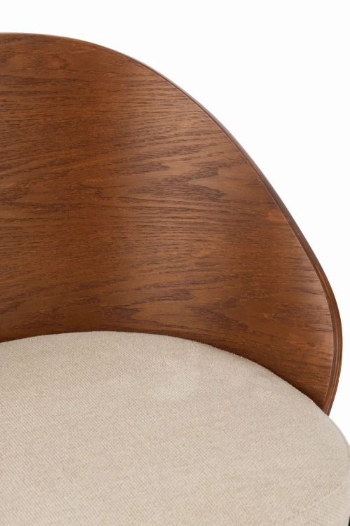 krzesło lone ply drewno metal brown beige J-Line