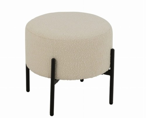 stołek boucle biały j-line