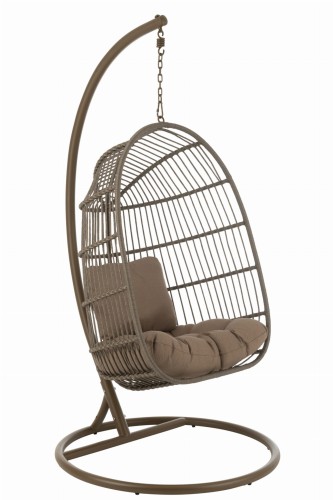 fotel wiszący egga steel brown j-line