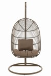 fotel wiszący egga steel brown j-line