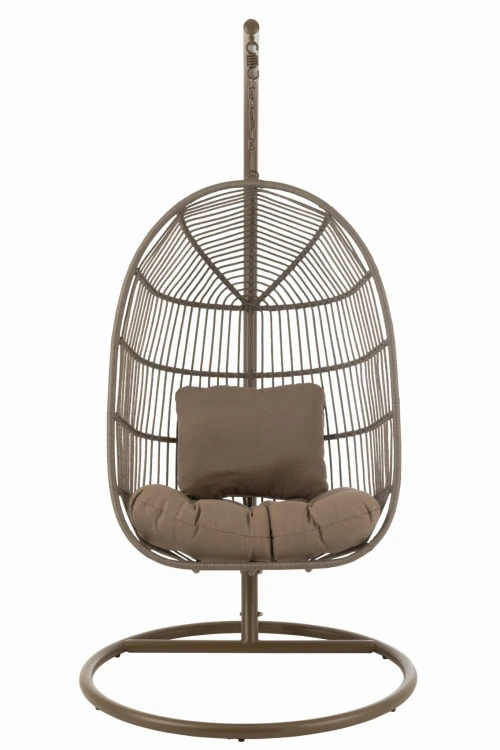 fotel wiszący egga steel brown j-line
