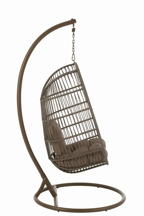 fotel wiszący egga steel brown j-line