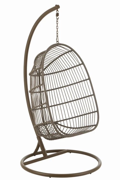 fotel wiszący egga steel brown j-line
