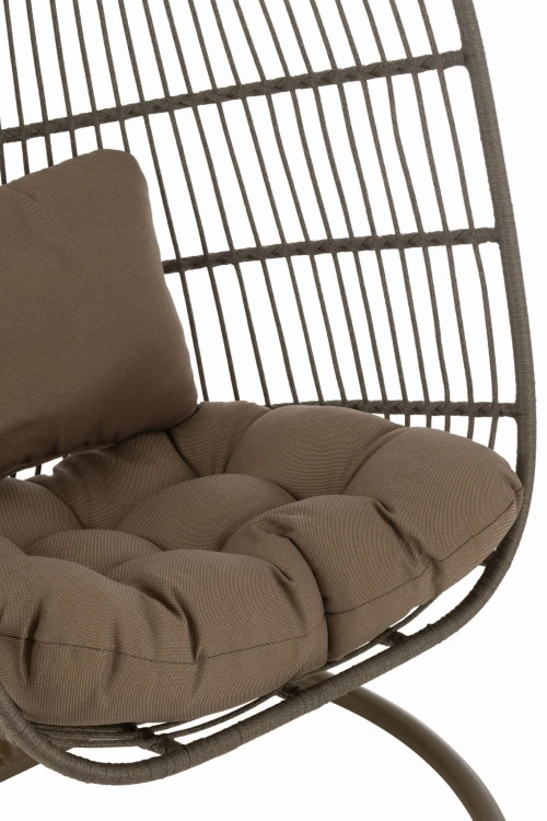 fotel wiszący egga steel brown j-line