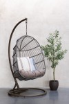 fotel wiszący egga steel brown j-line