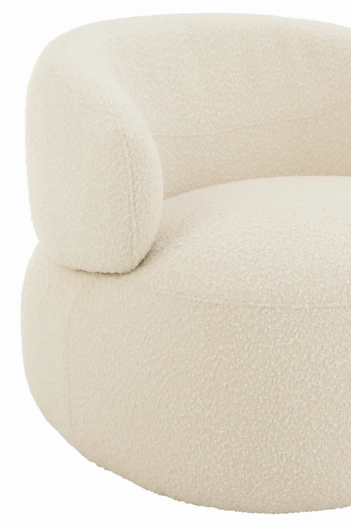 fotel obrotowy swivel round cream j-line