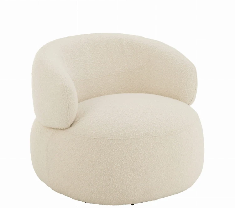 fotel obrotowy swivel round cream j-line