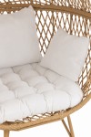 fotel ogrodowy lounge eva metal beżowy j-line