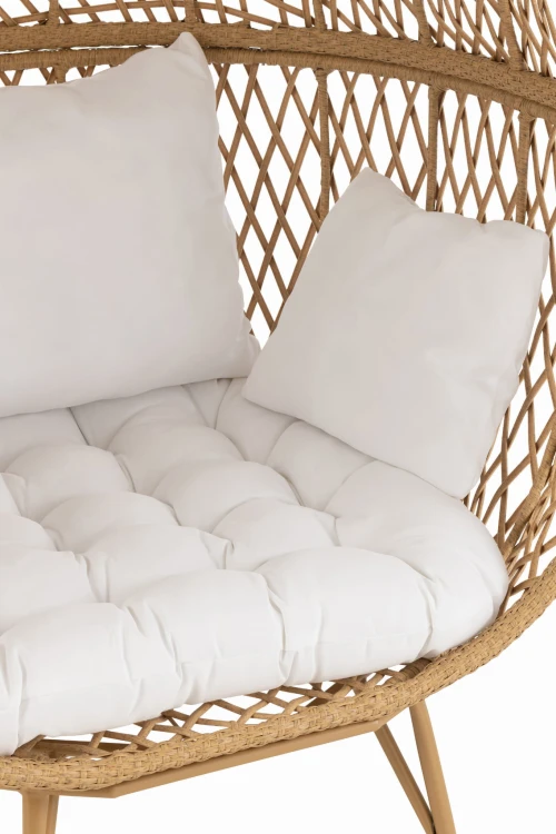fotel ogrodowy lounge eva metal beżowy j-line