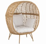 fotel ogrodowy lounge eva metal beżowy j-line