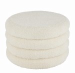 pufa round teddy biała  j-line