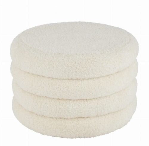 pufa round teddy biała  j-line