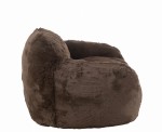 Fotel Cutie Brown brązowy pluszowy J-Line