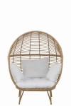 fotel ogrodowy lounge oval w kolorze naturalnym j-line