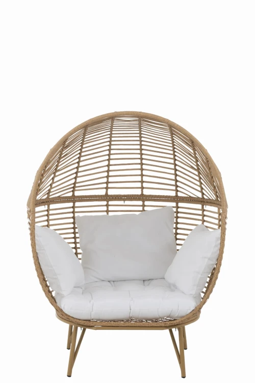 fotel ogrodowy lounge oval w kolorze naturalnym j-line