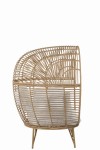 fotel ogrodowy lounge oval w kolorze naturalnym j-line
