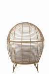 fotel ogrodowy lounge oval w kolorze naturalnym j-line