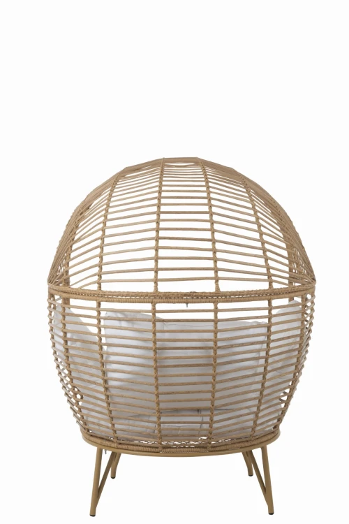 fotel ogrodowy lounge oval w kolorze naturalnym j-line