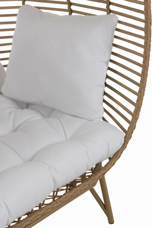 fotel ogrodowy lounge oval w kolorze naturalnym j-line