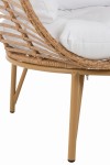fotel ogrodowy lounge oval w kolorze naturalnym j-line