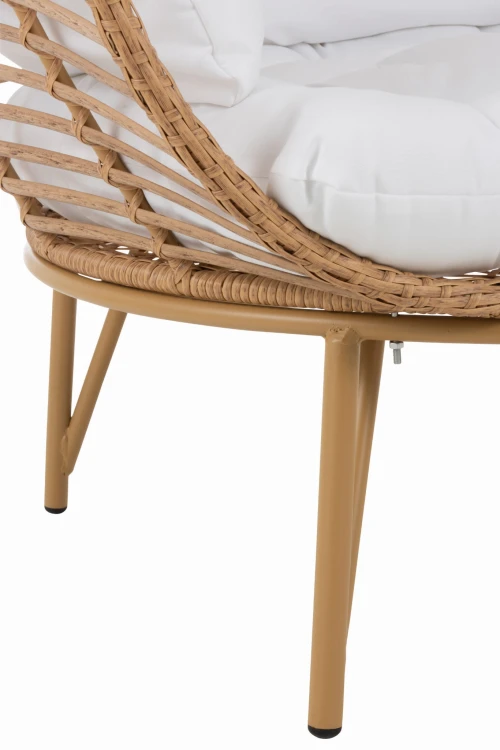 fotel ogrodowy lounge oval w kolorze naturalnym j-line