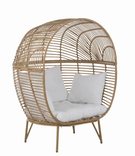 fotel ogrodowy lounge oval w kolorze naturalnym j-line