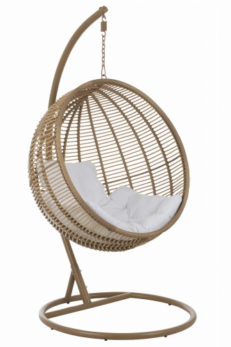 fotel wiszący oval steel natural j-line
