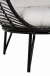 fotel lounge oval steel ogrodowy czarny j-line