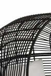 fotel lounge oval steel ogrodowy czarny j-line
