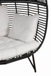 fotel lounge oval steel ogrodowy czarny j-line