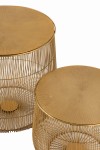stoliki boczne basket gold zestaw 2 j-line