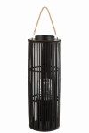 lampion tube bambusowy czarny duży j-line