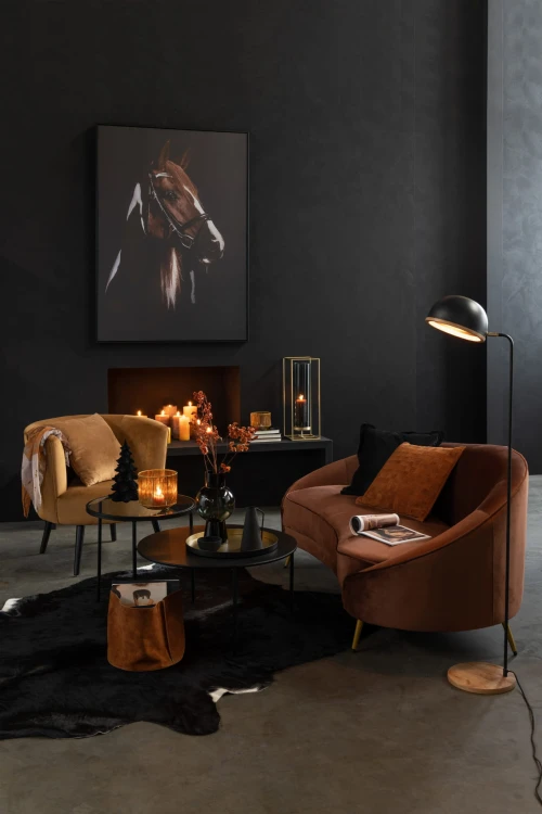 sofa elisabeth textile brown -j-line