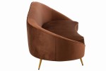 sofa elisabeth textile brown -j-line