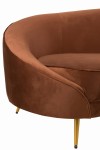 sofa elisabeth textile brown -j-line