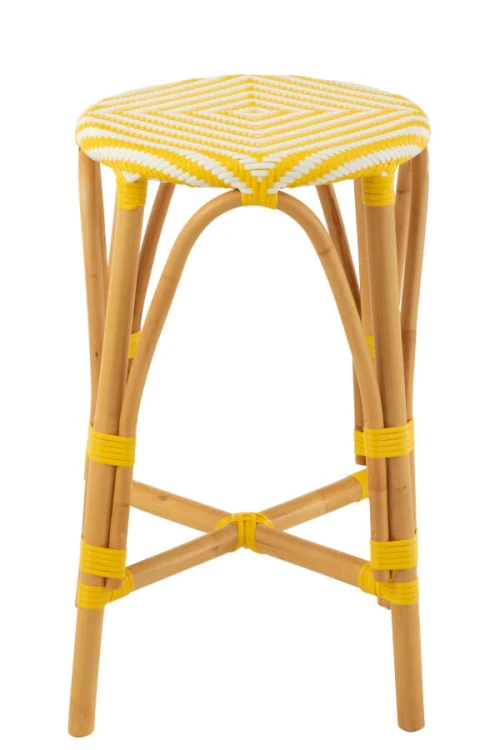 hoker stołek barowy yellow white j-line2.jpg