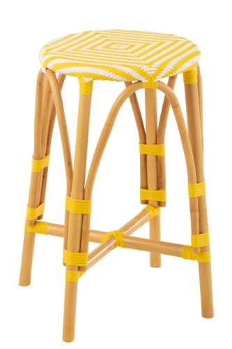 hoker stołek barowy yellow white j-line.jpg