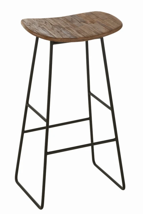 stołek barowy drewno tekowe j-line.jpg