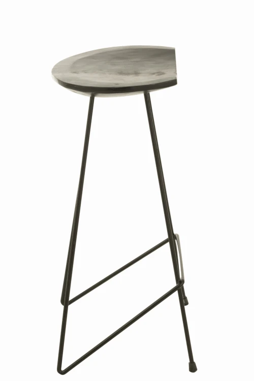 stołek barowy czarny drewno metal j-line6.jpg