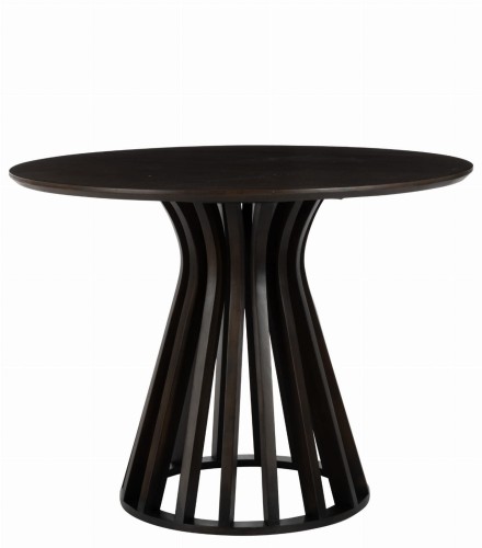 stół okrągły drewno mango dark brown j-line