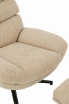 fotel relax z podnóżkiem beżowy j-line