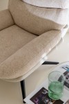 fotel relax z podnóżkiem beżowy j-line