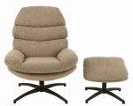 fotel relax z podnóżkiem szary j-line