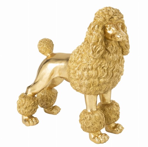 pudel figura dekoracyjna stojąca gold extra duża j-line