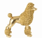 pudel figura dekoracyjna stojąca gold extra duża j-line