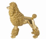 pudel figura dekoracyjna stojąca gold extra duża j-line