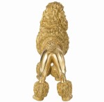 pudel figura dekoracyjna stojąca gold extra duża j-line